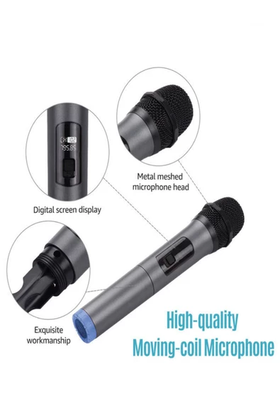 ULTRATEKNO WN-01 Profesyonel Kablosuz Mikrofon Taşınabilir Mini Alıcı Için 6.35mm Fiş Karaoke Sahne Performansı - 3