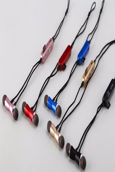 ULTRATEKNO Ms-t14 Hafıza Kartı Takılabilir Metal Bluetooth Kulak Içi Kulaklık Mavi - 4