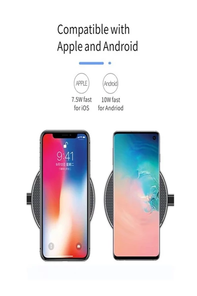 BAYINDIRELEKTRONİK 10W Süper Kablosuz Hızlı Şarj Cihazı Wireless Charger Pad - 5