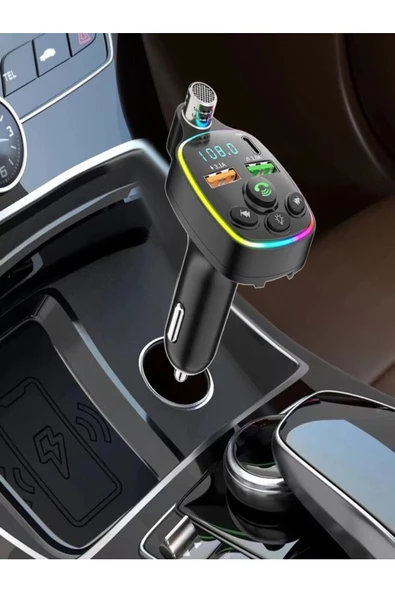 ULTRATEKNO Bluetooth 5.0 FM Transmitter Çift USB 3.1A PD Hızlı Şarj Destekli Mikrofonlu Modülatör - 2
