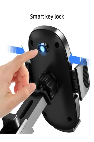 ULTRATEKNO CAR-553 Ekstra Güçlü Uzayabilen Araba Telefon Tutucu Ayarlanabilir Cam ve Torpido için Tutucu - 6
