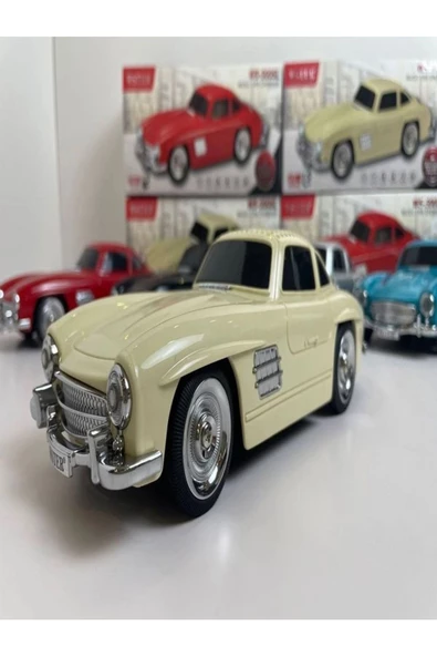 ULTRATEKNO Klasik Benz Model 10w Bluetooth Hoparlör Işıklı Fm Radyo Usb Tf Aux Destekli Speaker