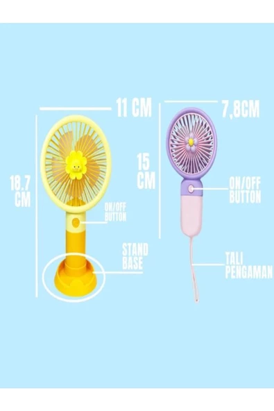 ULTRATEKNO Mini Fan Masaüstü Taşınabilir Telefon Stantlı Vantilatör 2si 1 Arada Taşınabilir Masaüstü Fan - 3