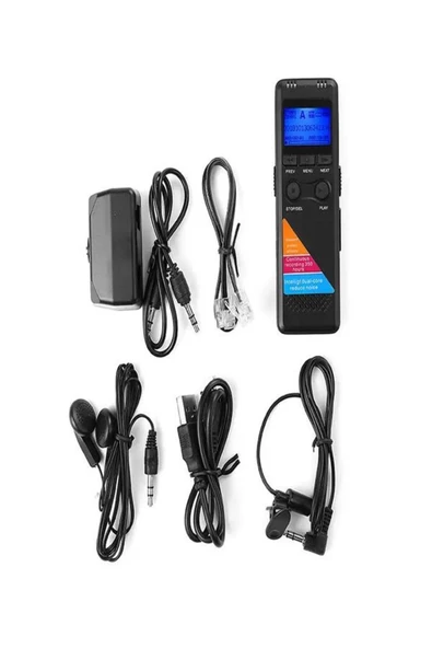 ULTRATEKNO 10 gün kesintisiz Kayıt Yapan 2 Mikrofonlu Dijital Ekranlı Metal 32 GB Profesyonel Ses Kayıt Cihazı - 8