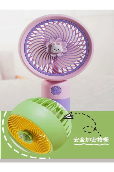 Platoon Mini Fan Masaüstü Taşınabilir Telefon Stantlı Vantilatör 2si 1 Arada Taşınabilir Vantilatör - 5