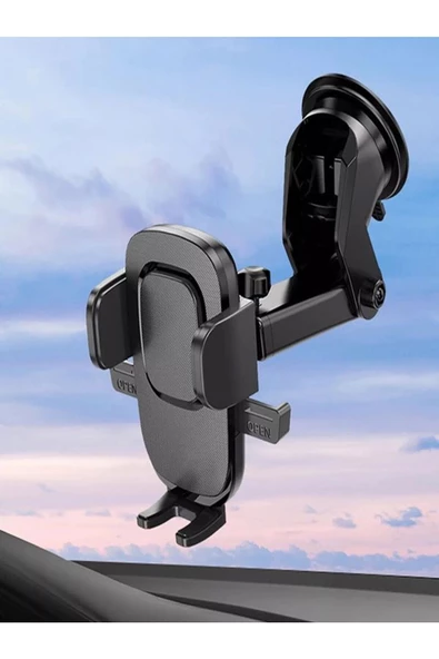 ULTRATEKNO Otomatik Klipsli Araba Telefon Tutucu Ayarlanabilir Cam ve Torpido Için Yüksek Kalite Tutucu - 3