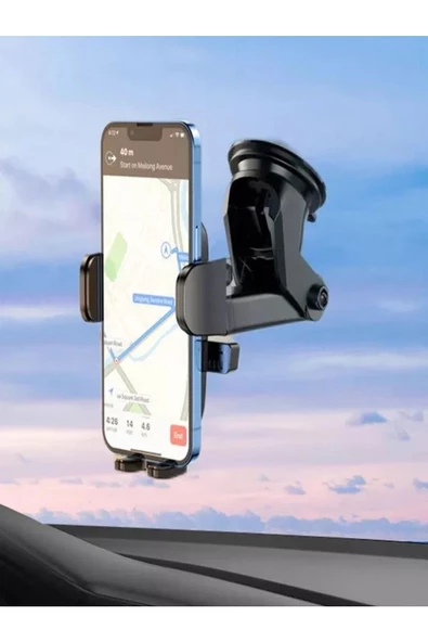 ULTRATEKNO Otomatik Klipsli Araba Telefon Tutucu Ayarlanabilir Cam ve Torpido Için Yüksek Kalite Tutucu - 7