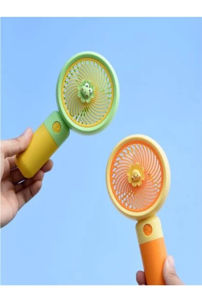 3D Şarjlı Mini Fan Masa Üstü Vantilatörü Usb Soğutucu Sessiz El Fanı - 5
