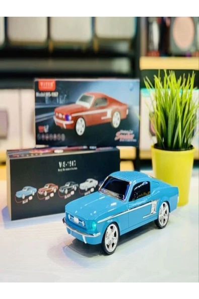 ULTRATEKNO Ford Mustang Gt 1967 Model 10w Bluetooth Hoparlör Fm Radyo Usb Tf Aux Destekli Speaker - 2