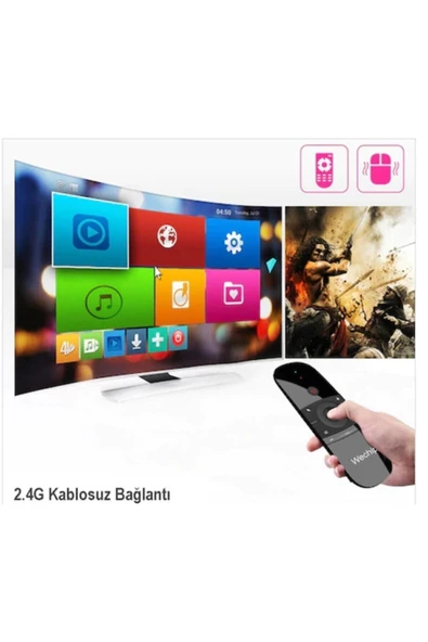 Kingboss Air Mouse 2.4 G Wıreless Mini Klavye - 4