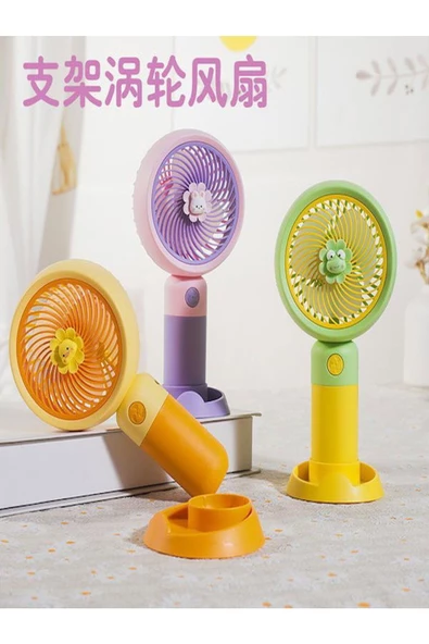 3D Şarjlı Mini Fan Masa Üstü Vantilatörü Usb Soğutucu Sessiz El Fanı - 3