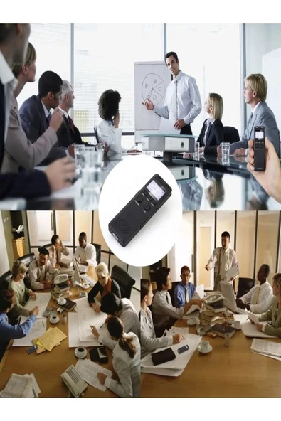 ULTRATEKNO 10 gün kesintisiz Kayıt Yapan 2 Mikrofonlu Dijital Ekranlı Metal 32 GB Profesyonel Ses Kayıt Cihazı - 4