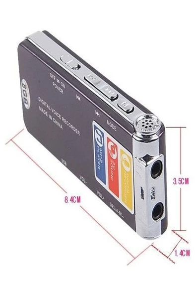 ULTRATEKNO 16gb Dijital Ekranlı Ses Kayıt Cihazı 24 Saat Kesintisiz Kayıt Cihazı - 3