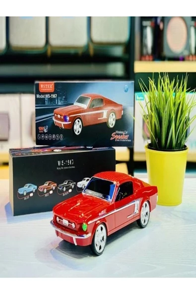 ULTRATEKNO Ford Mustang Gt 1967 Model 10w Bluetooth Hoparlör Fm Radyo Usb Tf Aux Destekli Speaker - Resim 2