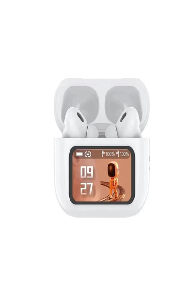 ULTRATEKNO V20 Pro Earphone 2.Nesil Aplikasyonlu ANC/ENC DOKUNMATİK EKRANLI Bluetooth Kulaklık - 4