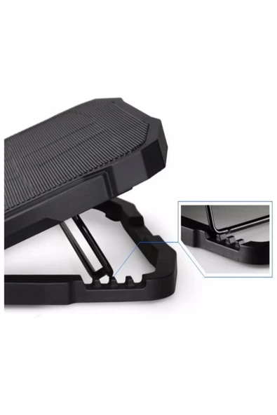 ULTRATEKNO Fns-9999b 4 Adet Fanlı Ledli Lcd Kontrol Panelli Pro Standlı Notebook Soğutucu - 5