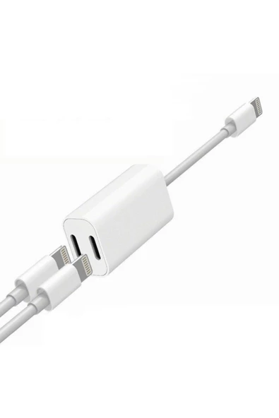 ULTRATEKNO Iphone Lightning Şarj + Kulaklık Çoklayıcı Y Adaptör