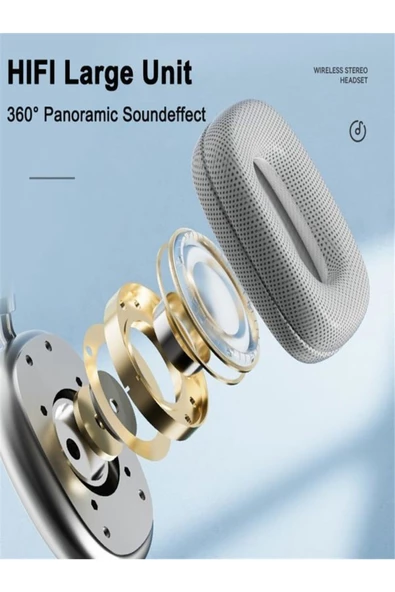 BAYINDIRELEKTRONİK P9 Pro Max Bluetooth Kulaklık Bt5.0 Mikrofonlu Fm Radyolu Tf Kart Girişli Aux Bluetooth Kulaklık - 4