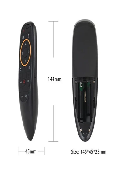 ULTRATEKNO Sesli kumanda Air-Mouse 2.4G kablosuz ses hava faresi klavye uzaktan kumanda TV Box PC için - 5