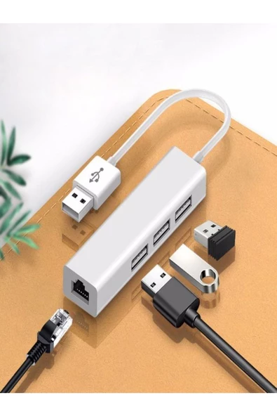 ULTRATEKNO Usb 3.0 3 port Hub ve Gigabit Ethernet Adaptör Ikisi Bir Arada Usb Adaptör Alüminyum Kasa - 6