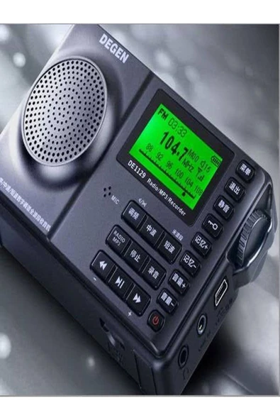 Degen DE-1129 FM Stereo/AM/SW DSP ATS 4GB MP3 Çalar Dijital Kaydedici Taşınabilir Çok Fonksiyonlu Radyo - 7