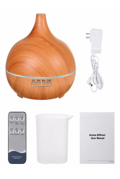 ULTRATEKNO Uzaktan Kumandalı 550ml Aroma Difüzörü Ultrasonik Hava Nemlendirici Buhar Makinesi Rgb 7 Renk Led - 6