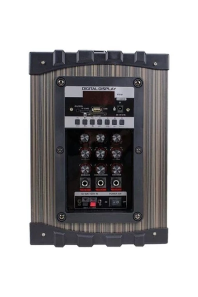 EMRTECH Süper Bass Şarjlı Telsiz Mikrofonlu Amfi Sistemi-Bt-Sd-Usb Lt-908 Model - 3