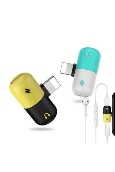 Platoon Iphone 7 8 X 11 Lightning Kulaklık Şarj Girişi Çoklayıcı Adaptör - 3