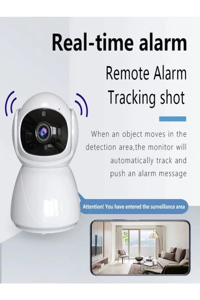 ULTRATEKNO APX01 5G 1080P 360 Dönebilen Nesne Takip Özellikli Gece Görüşlü IP Kamera Bebek Güvenlik Kamerası - Resim 7