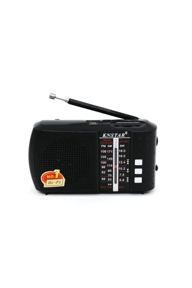 Knstar Bluetoothlu Fm Radyo Usb Tf Kart  Şarjlı Cep Radyosu Icf8bt