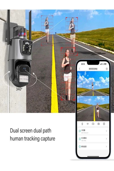 ULTRATEKNO CMR7 8MP PTZ Dış Mekan Full Hd Wifi Kamera Su Geçirmez Hareket Sensörlü Gece Görüşlü IP Kamera - 7