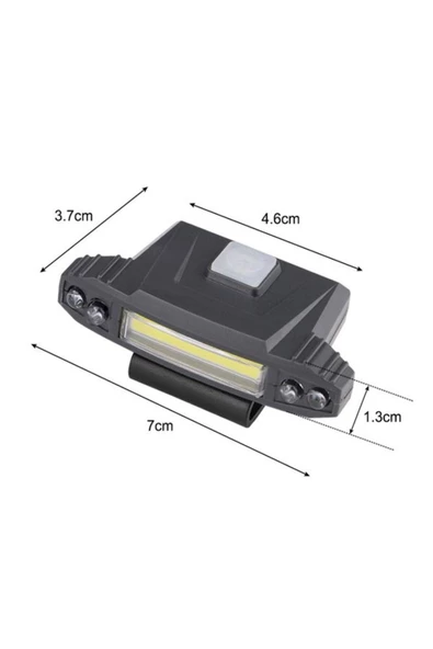 ULTRATEKNO Şarjlı Kafa Feneri Avcı , Balıkçı , Kamp Tipi Cob+ 4 Led Kafa Lambası - Resim 4