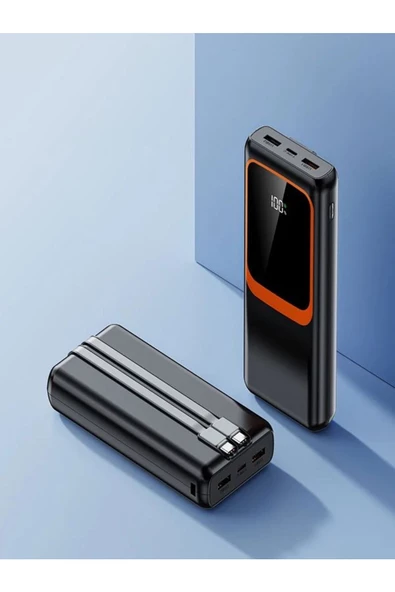 ULTRATEKNO 20.000 Mah Powerbank 22.5W Hızlı Şarj Taşınabilir Şarj Cihazı Çok Kablolu Dijital Göstergeli - 7