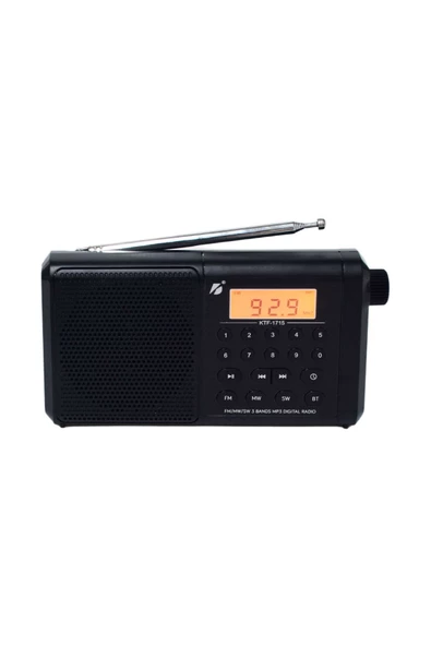 ULTRATEKNO Dijital Ekranlı Saatli Manuel Kanal Arama & Kayıt Özellikli FM Radyo Bluetooth Hoparlör - 6