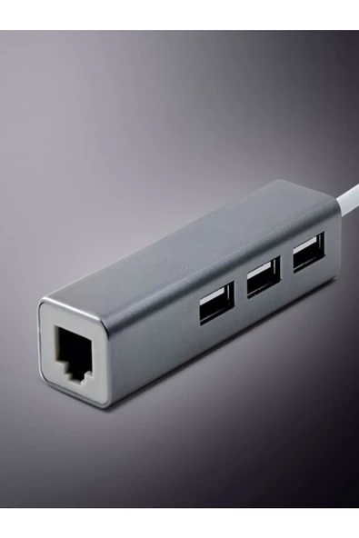 ULTRATEKNO Usb 3.0 3 port Hub ve Gigabit Ethernet Adaptör Ikisi Bir Arada Usb Adaptör Alüminyum Kasa - 7