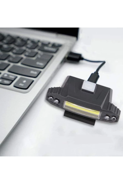 ULTRATEKNO Şarjlı Kafa Feneri Avcı , Balıkçı , Kamp Tipi Cob+ 4 Led Kafa Lambası - Resim 5