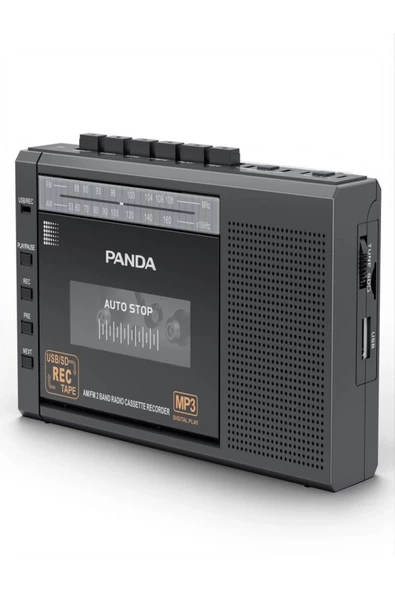 ULTRATEKNO Panda 6503 25W Kaset Çalar Radyo USB/TF  Kaydedici Bant Mikrofon Çok Fonksiyonlu Müzik Çalar - 3