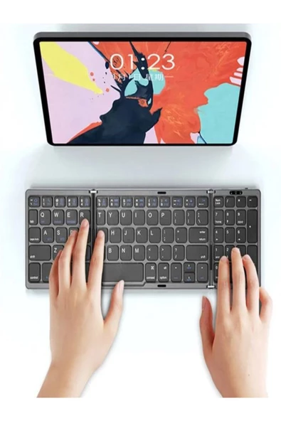 ULTRATEKNO B089 Metal Kasa Bluetooth Katlanabilir Klavye Telefon Tablet PC Uyumlu Nümerik Tuşlu Klavye