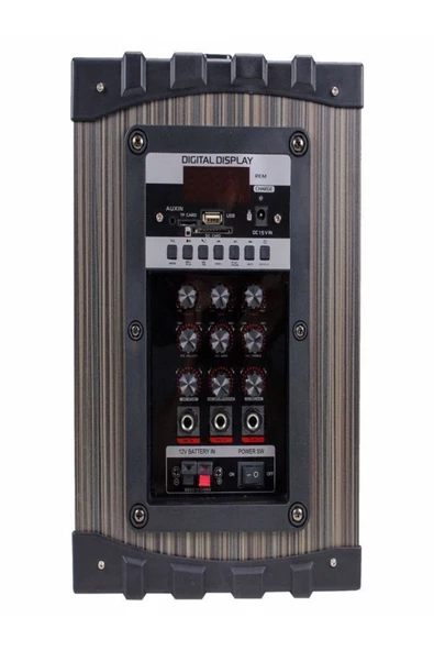 ULTRATEKNO Süper Bass Şarjlı Mikrofonlu Hoparlör Karaoke Sistemi 80 Watt Taşınabilir Parti Box - 3