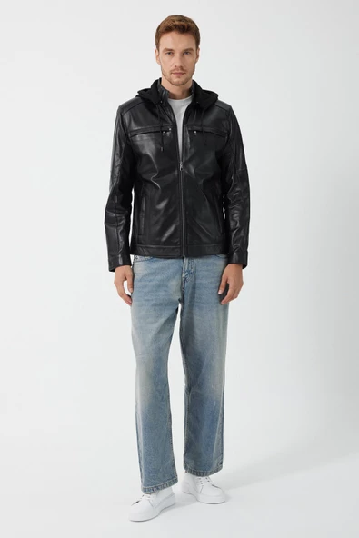 Demar Siyah Deri Mont - 5