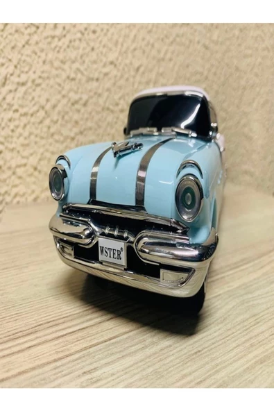 ULTRATEKNO Nostaljik Pontiac Araba 1955 Model Bluetooth Hoparlör Fm Radyo USB Tf Aux Destekli Speaker - 3