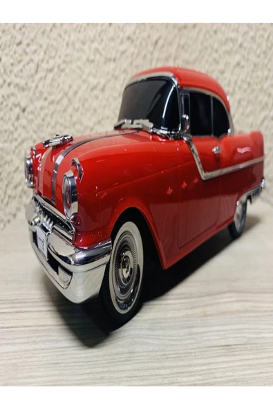 ULTRATEKNO Nostaljik Pontiac Araba 1955 Model Bluetooth Hoparlör Fm Radyo USB Tf Aux Destekli Speaker - 3