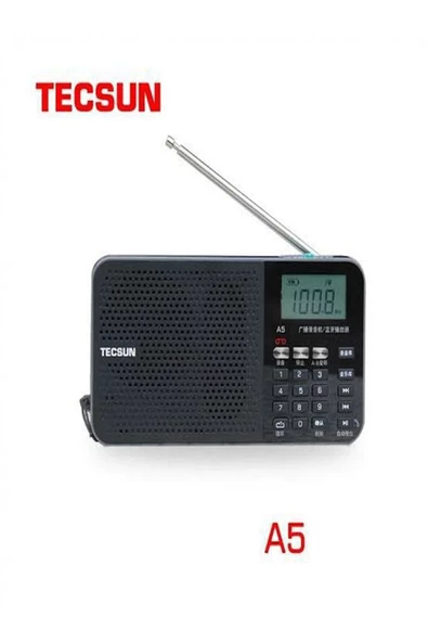 ULTRATEKNO Tecsun A5 Taşınabilir Şarjlı Cep Radyosu Bluetooth Hoparlör FM Radyo MP3 Çalar & Ses Kayıt Cihazı - 3
