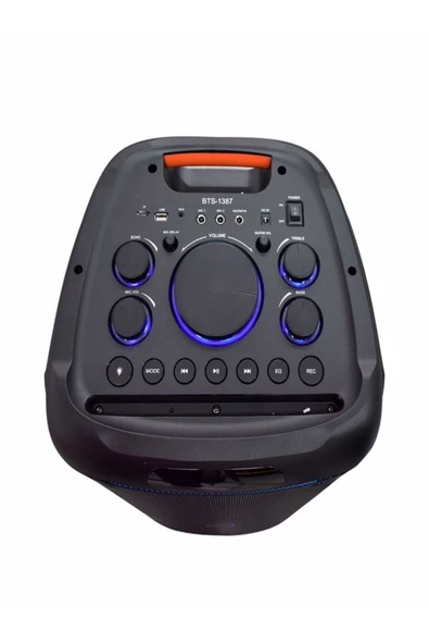 ULTRATEKNO Karaoke Hoparlör Ses Sistemi Kablosuz Mikrofonlu 70 Watt 2x10 Inç Bluetooth Hoparlör Rgb Party Box - 4