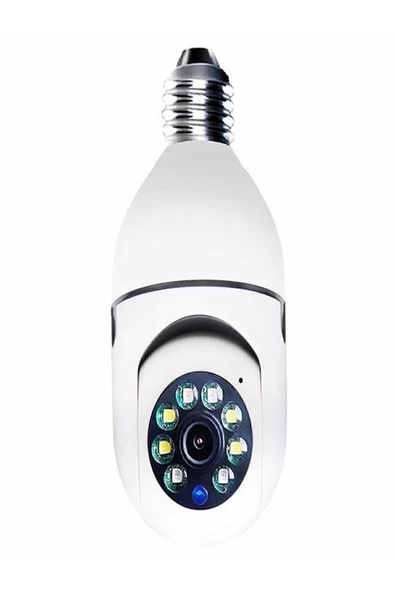 BAYINDIRELEKTRONİK 360 Ptz Ip Kamera Gece Görüş Kablosuz Bebek Güvenlik Akıllı Ampul Wifi Kamera E27 Duy Tip - 5