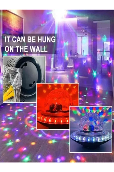 ULTRATEKNO sy-618 Şarjlı Işıklı Disko Topu Kumandalı MP3 Usb Çalar Parti Bluetooth Hoparlör - Resim 2