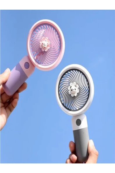 Platoon Mini Fan Masaüstü Taşınabilir Telefon Stantlı Vantilatör 2si 1 Arada Taşınabilir Vantilatör - 4