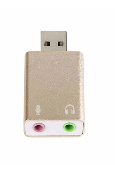 ULTRATEKNO 7.1 Kanal Usb Ses Kartı 3d Sound Ses 3.5mm Jack Girişli - Metal