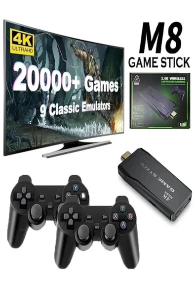 ULTRATEKNO 2.4g Kablosuz Çift Kol Retro Oyunlar 4k Game Stick 3500 Oyun Atari - 5