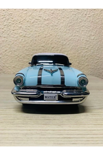 ULTRATEKNO Nostaljik Pontiac Araba 1955 Model Bluetooth Hoparlör Fm Radyo USB Tf Aux Destekli Speaker - 7